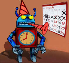 New Year robot