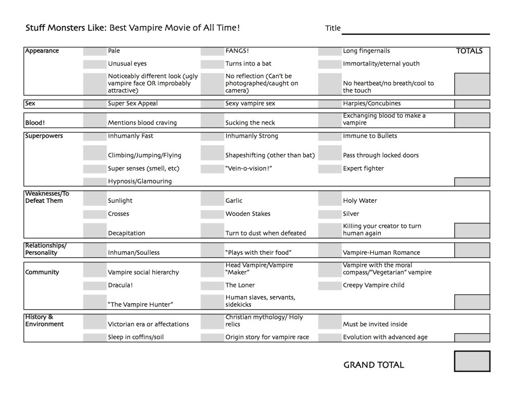 SML Vamp Movie Checklist Sheet1