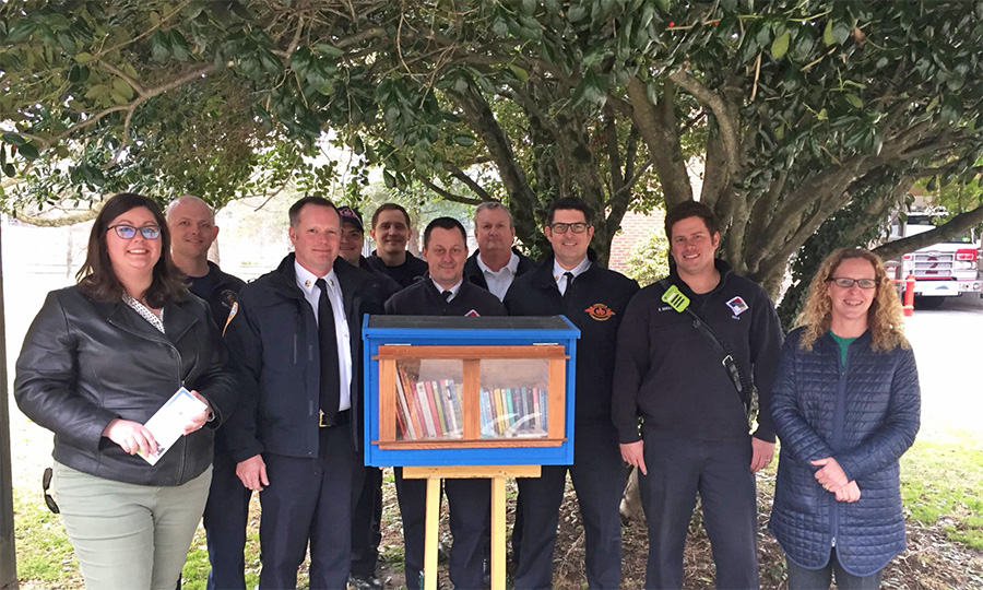 Visit the POP Project's Newest Little Free Library at Asheville Fire Station 2
